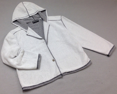 Wms Hood Crop Jacket Ivory